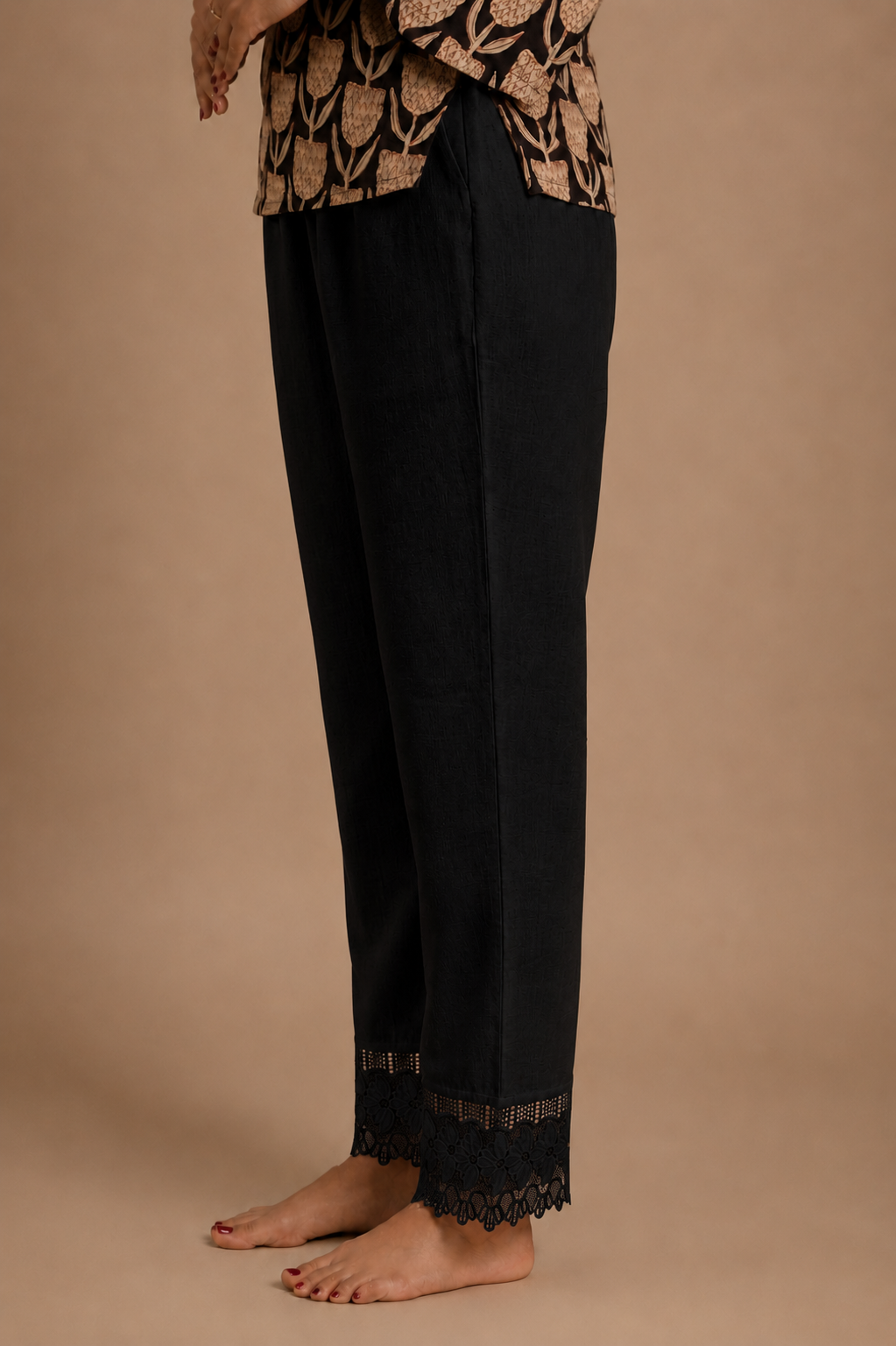 Black straight pant
