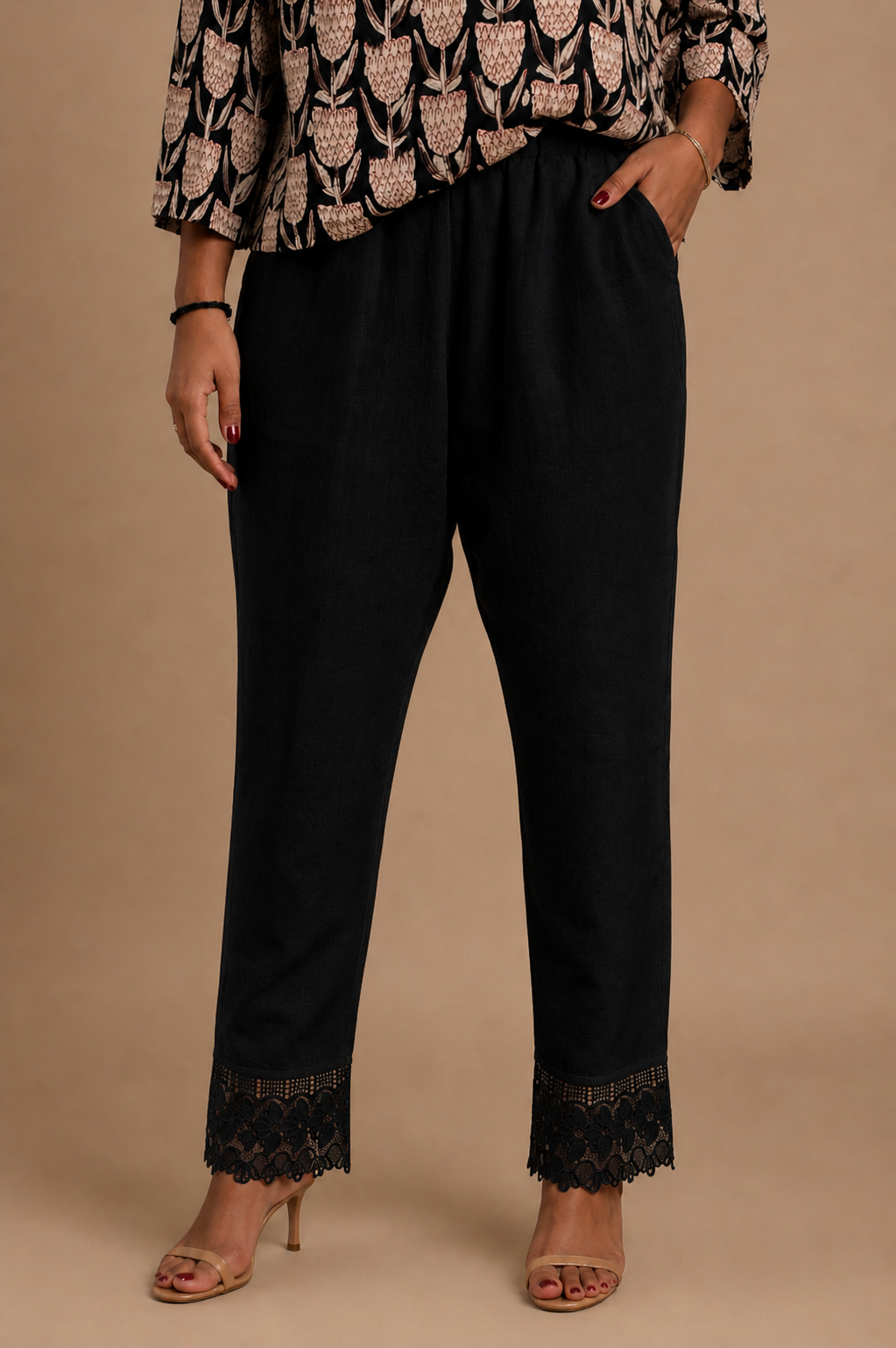 Black straight pant